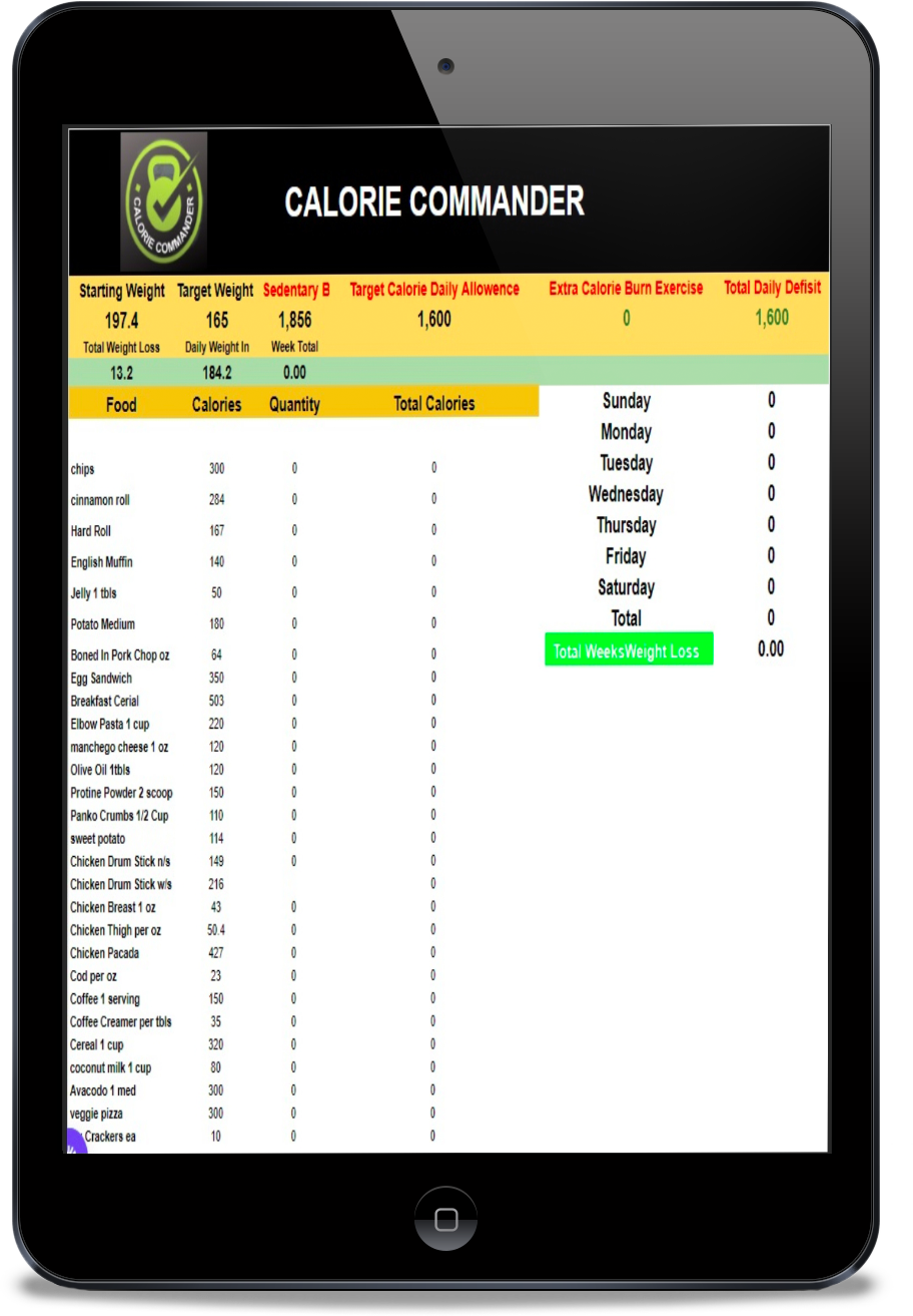 Image of the calorie commander calculator